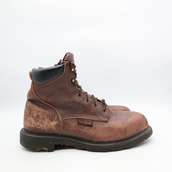 Red Wing Boots Mens Size 11 EE Supersole Brown Leather Work Boots Soft Toe 606